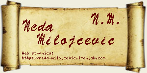 Neda Milojčević vizit kartica